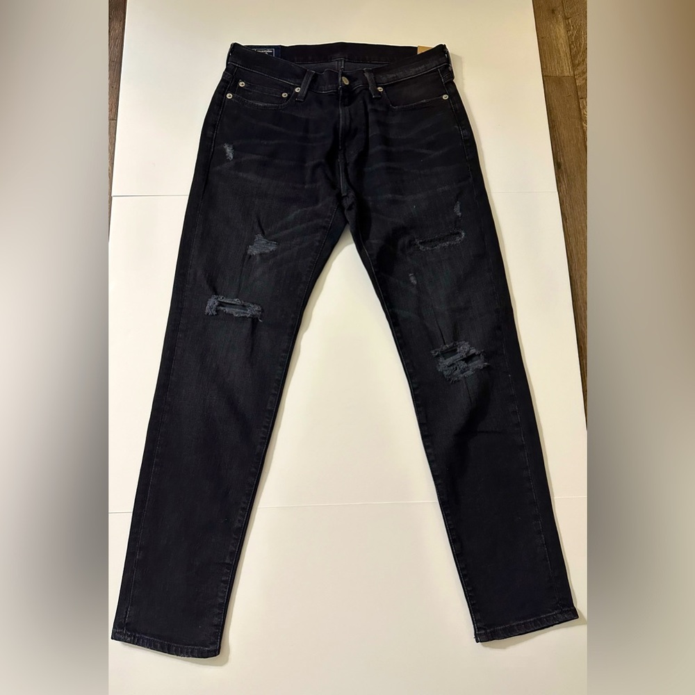 Abercrombie & Fitch Jeans Mens Size 30x32 Black Denim Stretch New